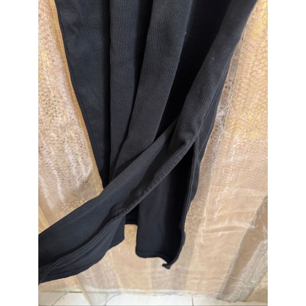 Old Navy Black Fitted High-Neck Rib-Knit Maxi Dress S/M - Picture 4 of 9